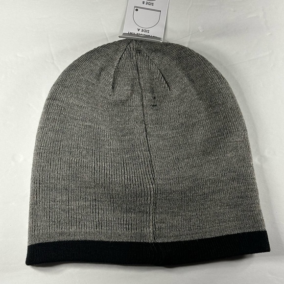 Michael Kors Men’s Beanie Winter Hat Reversible Black And Gray 34012C New NWT - Picture 5 of 12